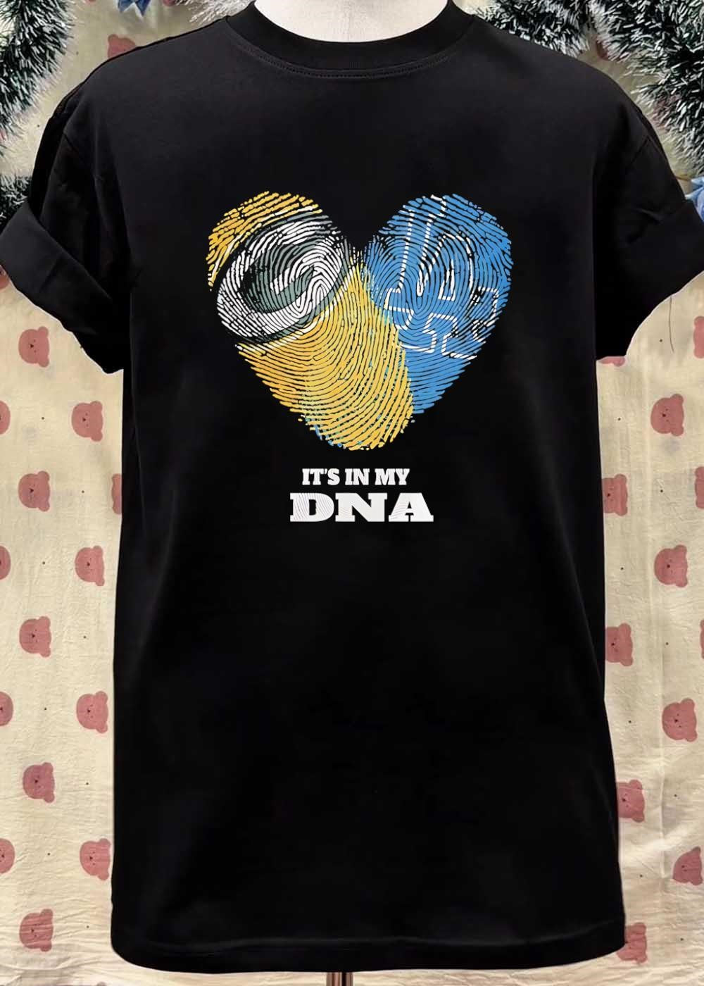 It Is in My DNA Green Bay Packers Los Angeles Dodgers T-Shirt