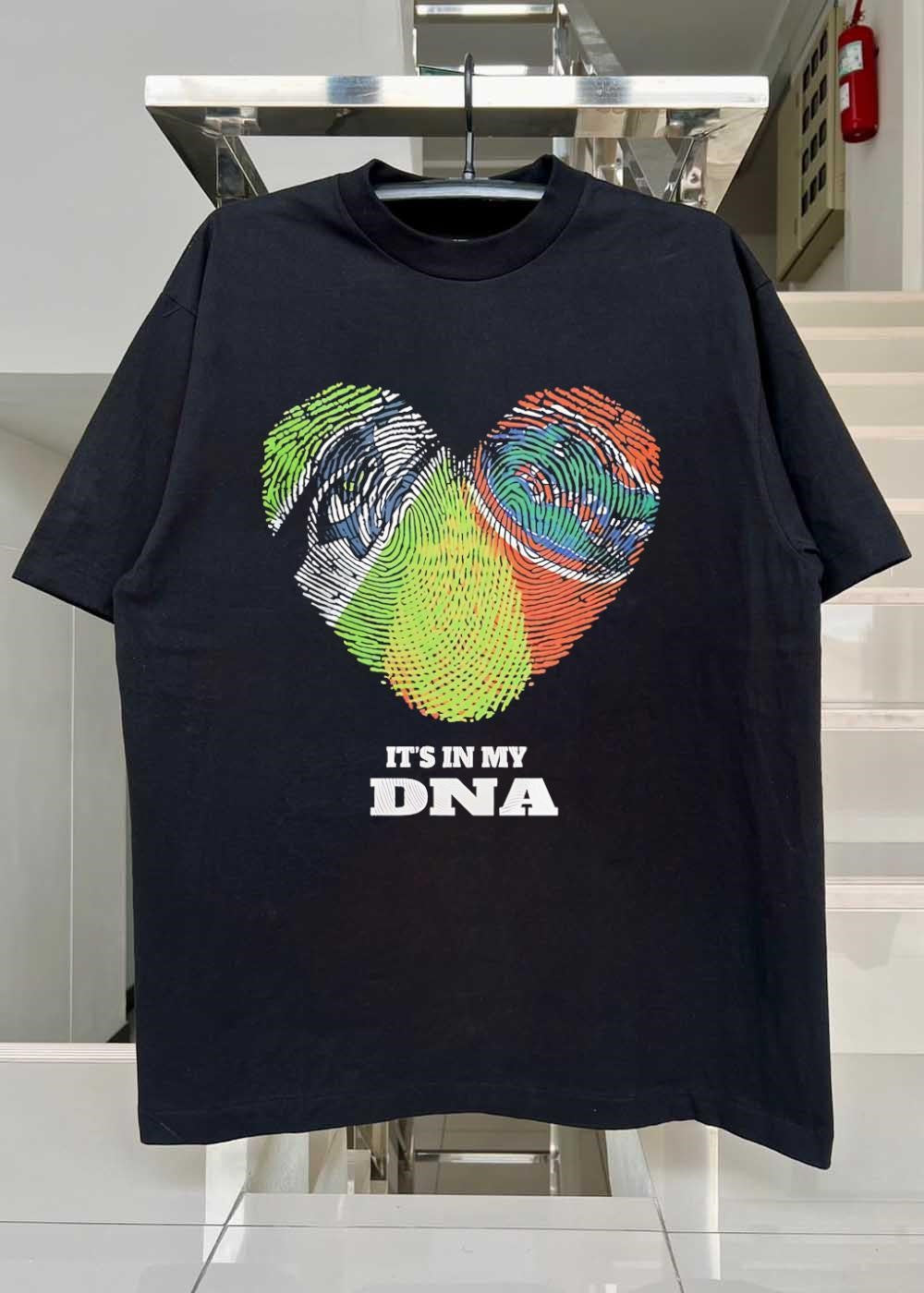 It Is in My DNA Ireland and India Fingerprint Heart T-Shirt