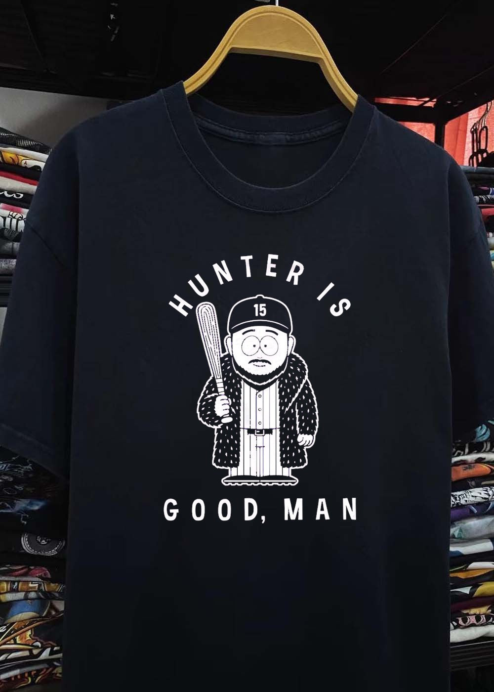 JPlayers Roto Wear Hunter Is Good Man Baseball Player T-Shirt