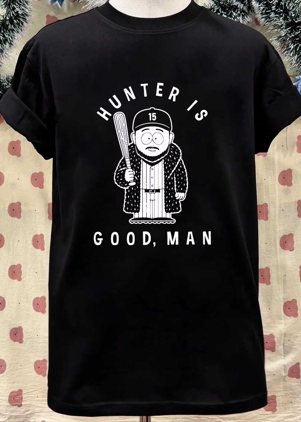 JPlayers Roto Wear Hunter Is Good Man Baseball Player T-Shirt