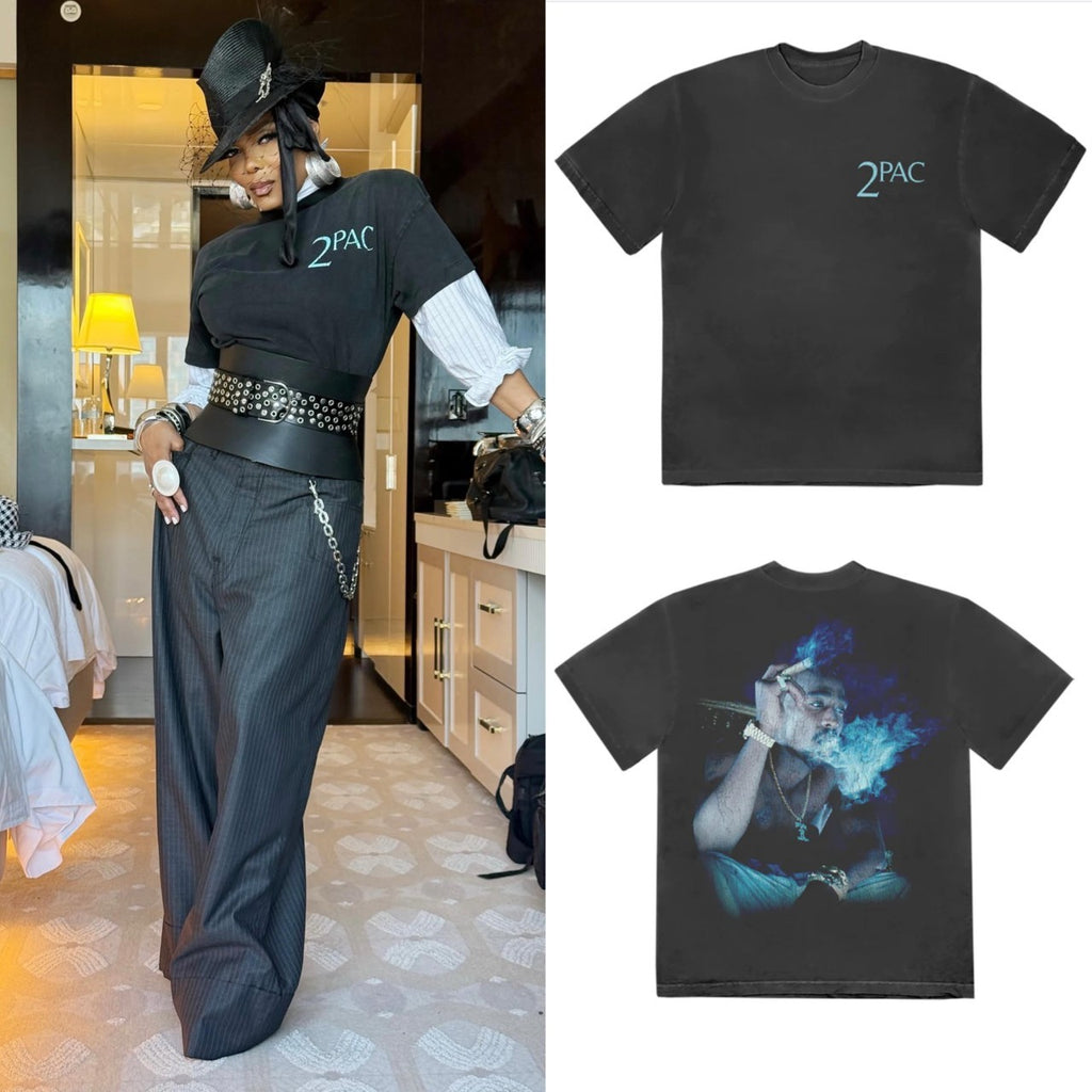 Janet Jackson Thug Life Smoking 2Pac Shirt