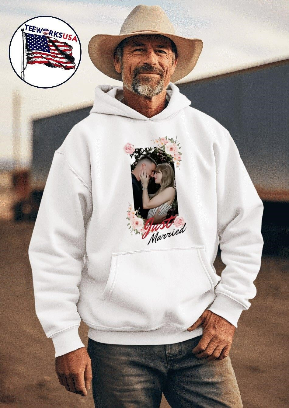 Just Married Couple Taylor and Travis Kelce Shirt