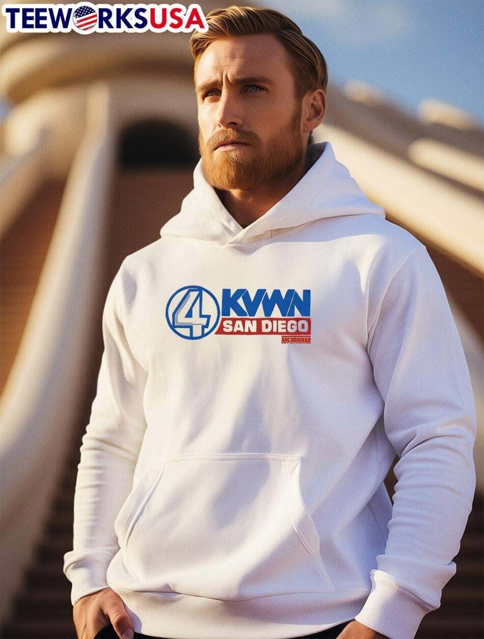 KVWN Channel 4 San Diego News Anchorman movie shirt