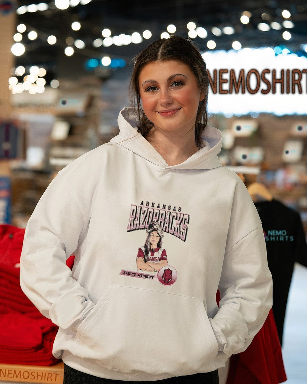 Kailey Wyckoff Arkansas Razorbacks portrait shirt