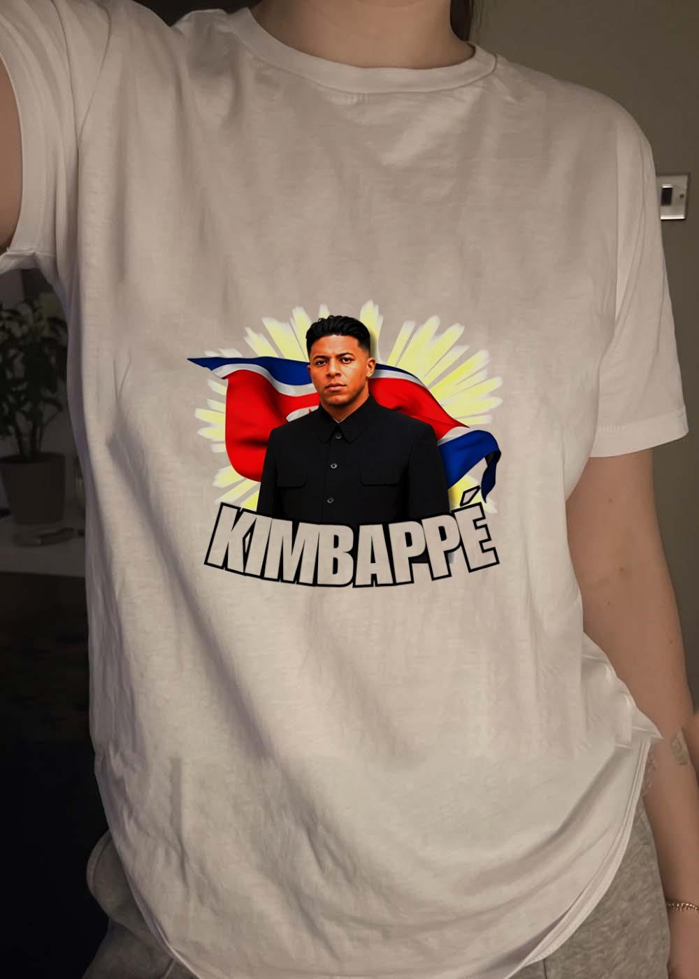 Kimbappé North Korea Leader Football Graphic T-Shirt