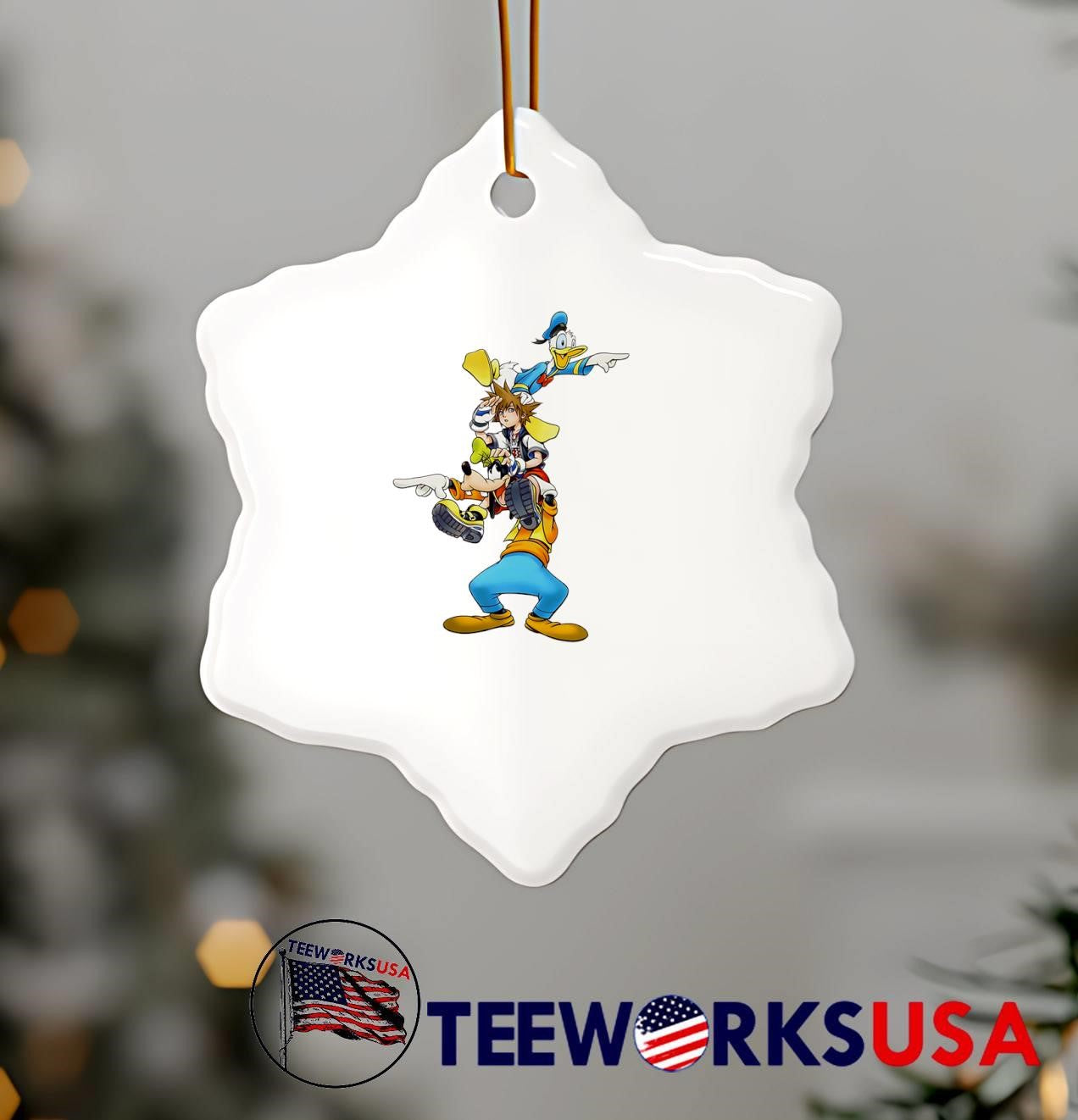 Kingdom Hearts Trio Pointing Sora Donald and Goofy Characters T-Shirt