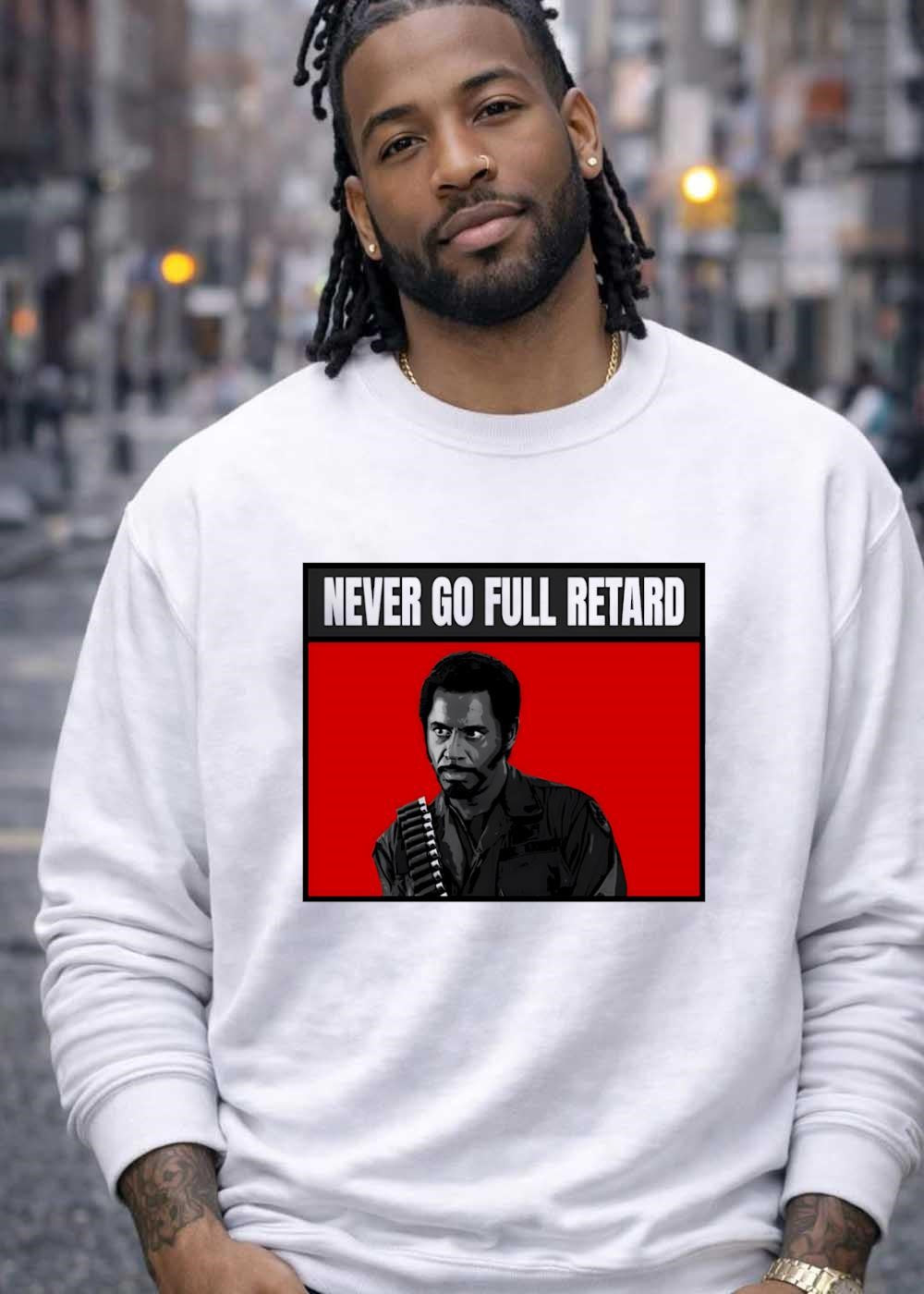 Kirk Lazarus Never Go Full Retard T-Shirt
