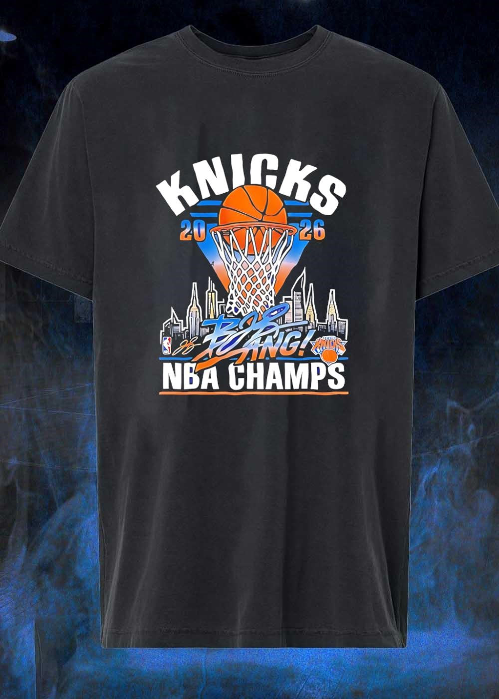 Knicks 2026 NBA CHAMPS New York City Basketball BING BANG T-Shirt
