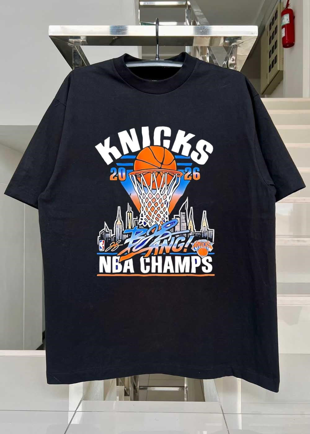Knicks 2026 NBA CHAMPS New York City Basketball BING BANG T-Shirt