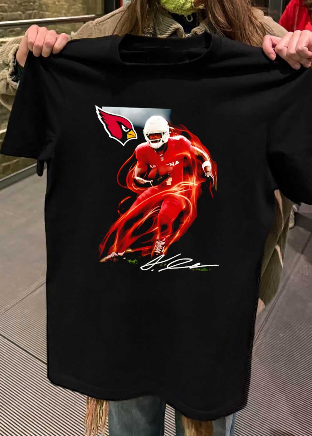 Kyler Murray Arizona Cardinals Running Football Player Signature T-Shirt