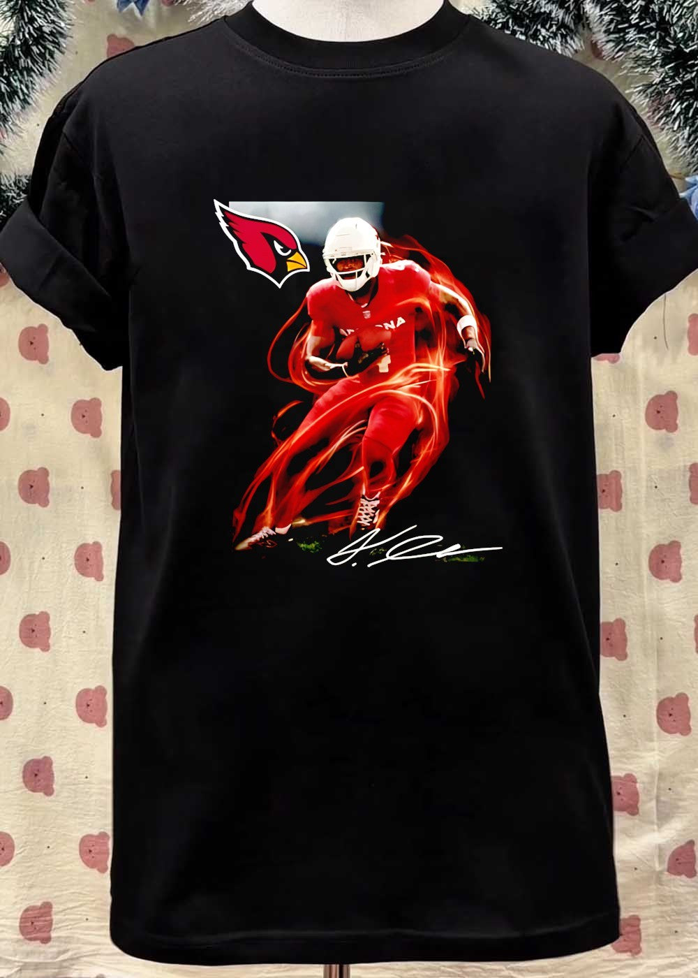 Kyler Murray Arizona Cardinals Running Football Player Signature T-Shirt