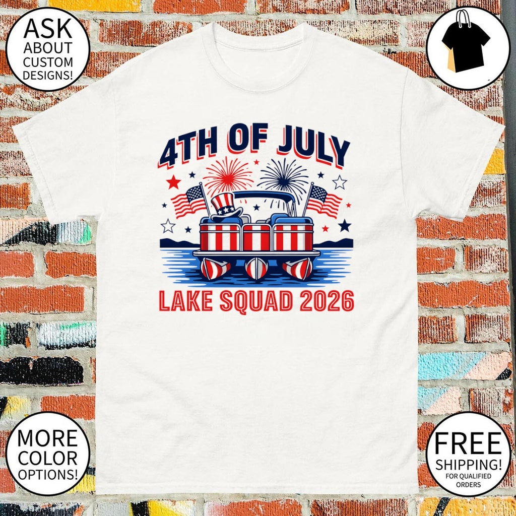 Lake Squad 2026 4th of July Patriotic American flag shirt