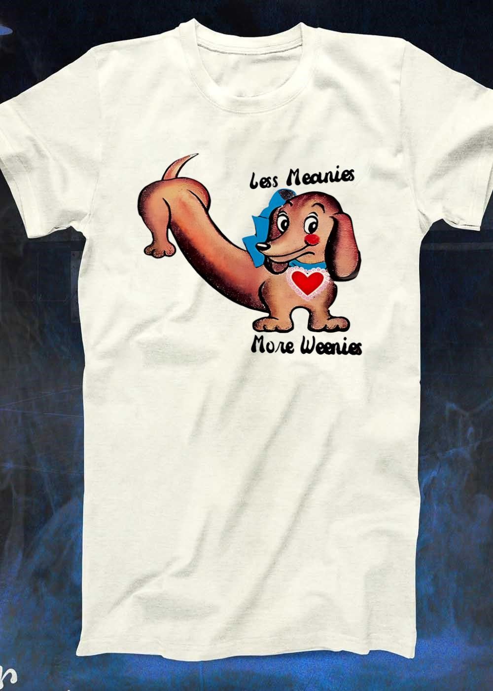 Less Meanies More Weenies Dachshund Sticker