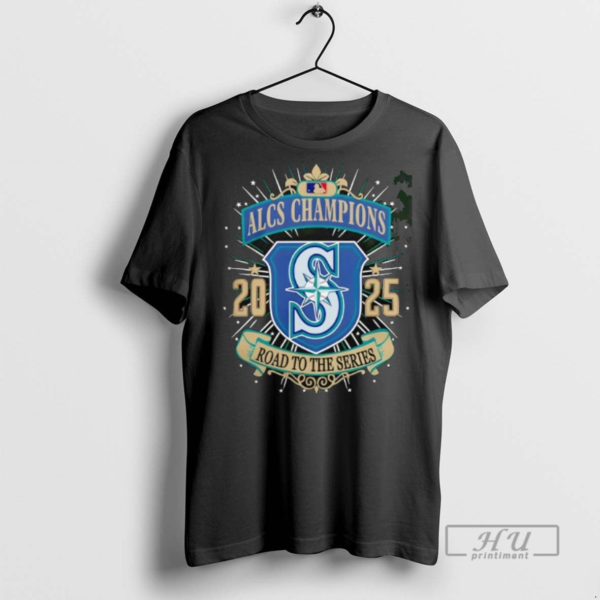 Limited Edition Mlb Seattle Mariners Alcs Champions Road To The Series Graphic Tee Shirt