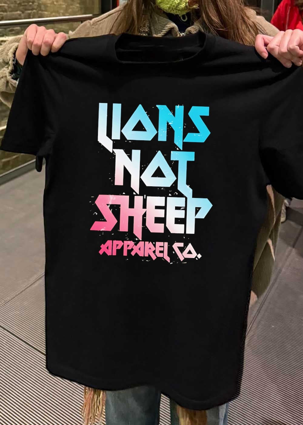 Lions Not Sheep Apparel Co. Logo Printed Mens T-Shirt