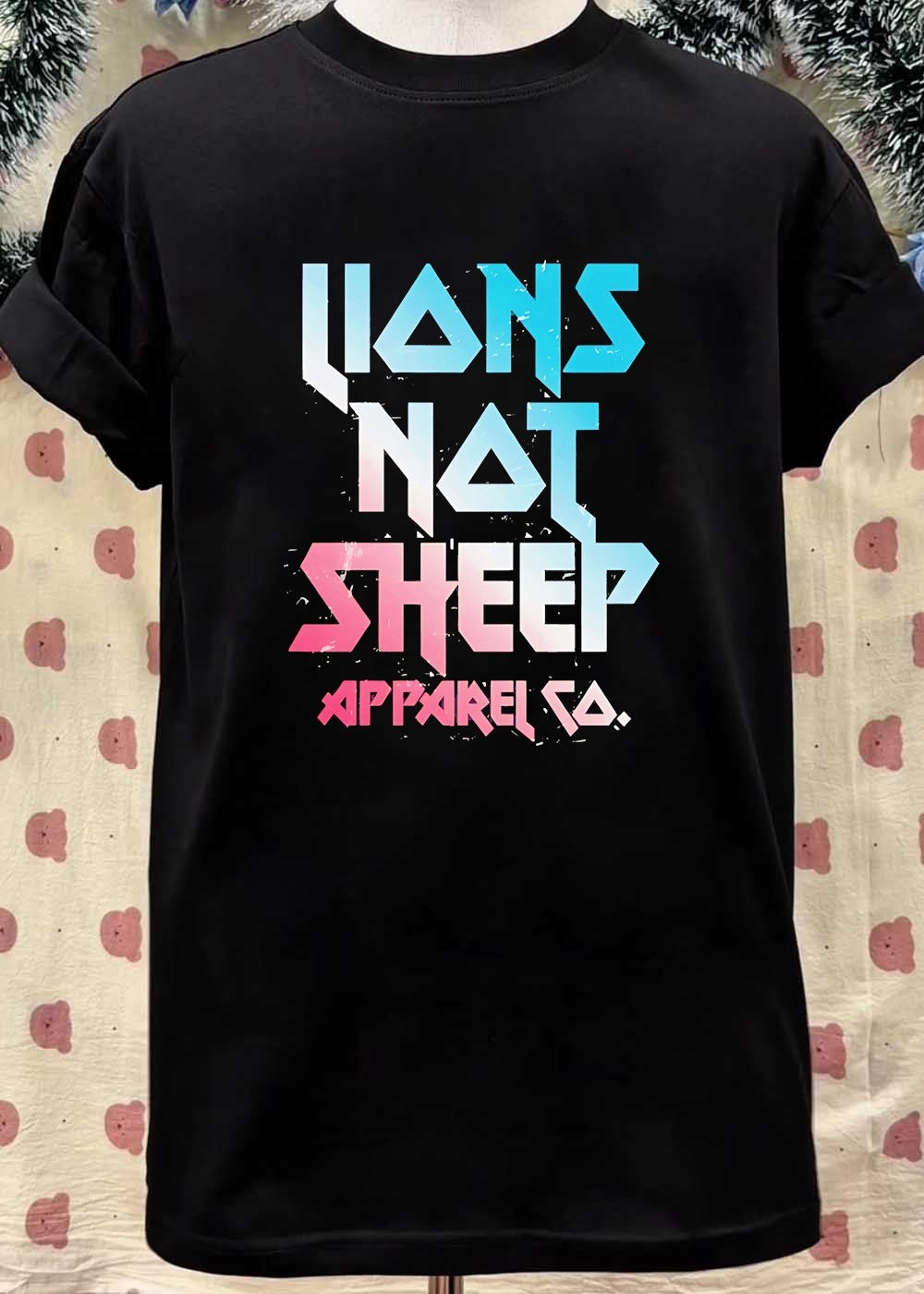 Lions Not Sheep Apparel Co. Logo Printed Mens T-Shirt