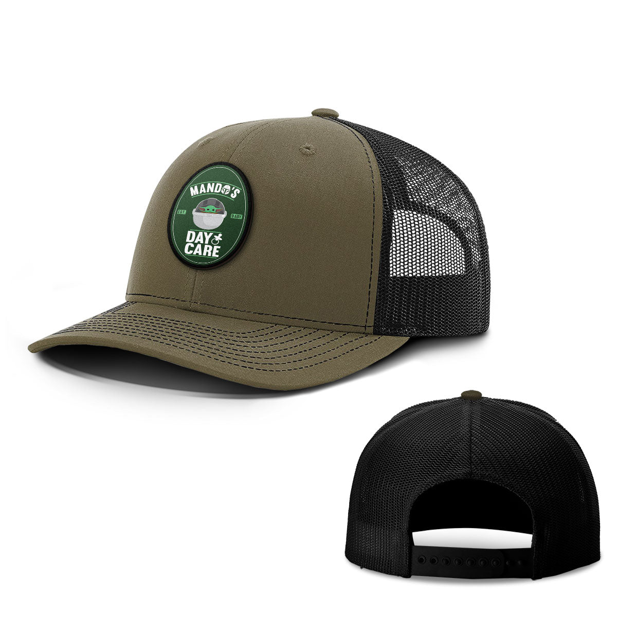 Mando's DayCare Round Patch Hats