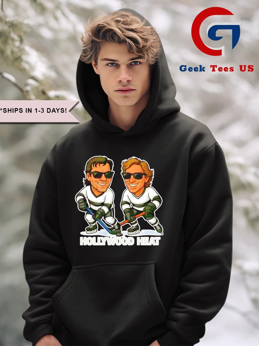 Luc Robitaille and Wayne Gretzky Hollywood Heat Hockey caricatures shirt
