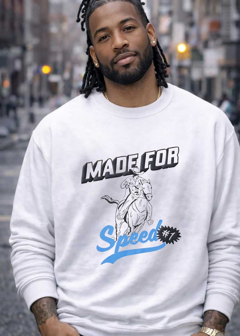 Made for Speed #1 Cowboy Riding Horse T-Shirt
