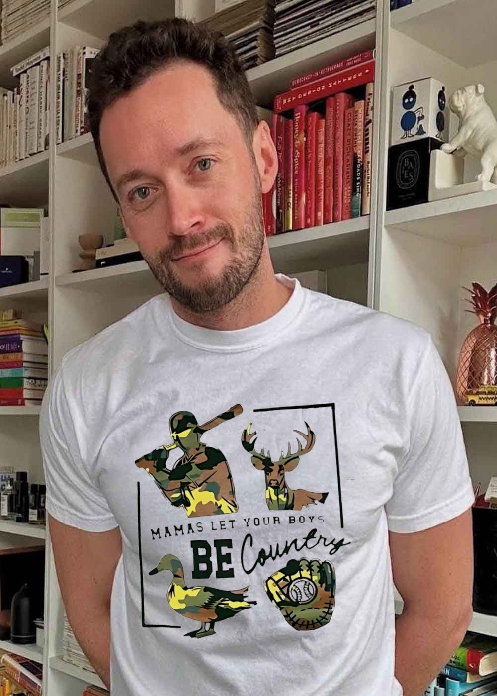 Mamas Let Your Boys Be Country Deer Duck Baseball T-Shirt
