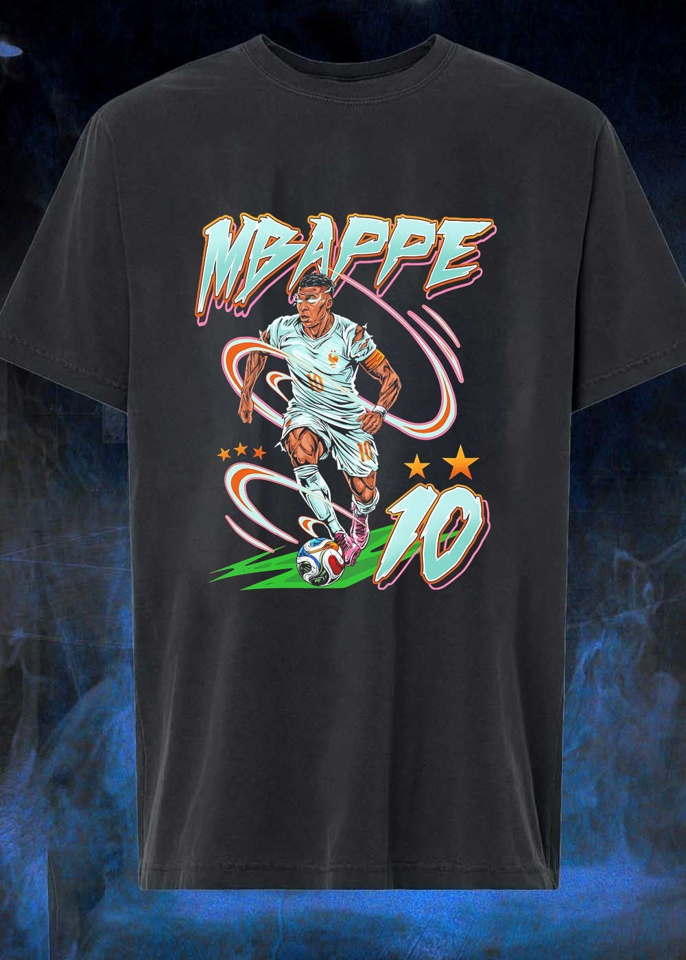Mbappe Dribbling a Soccer Ball Mbappe 10 France National Team T-Shirt