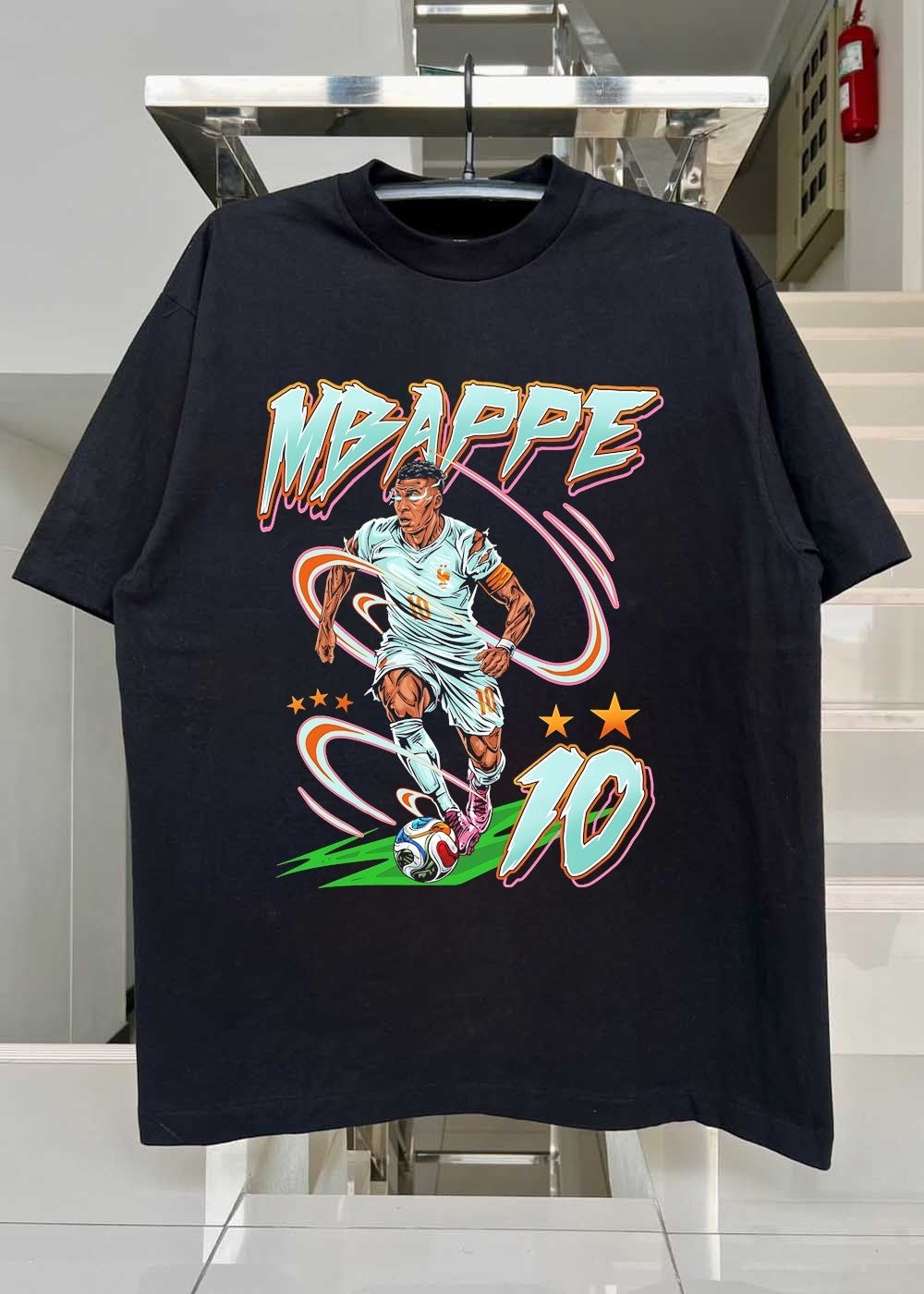 Mbappe Dribbling a Soccer Ball Mbappe 10 France National Team T-Shirt
