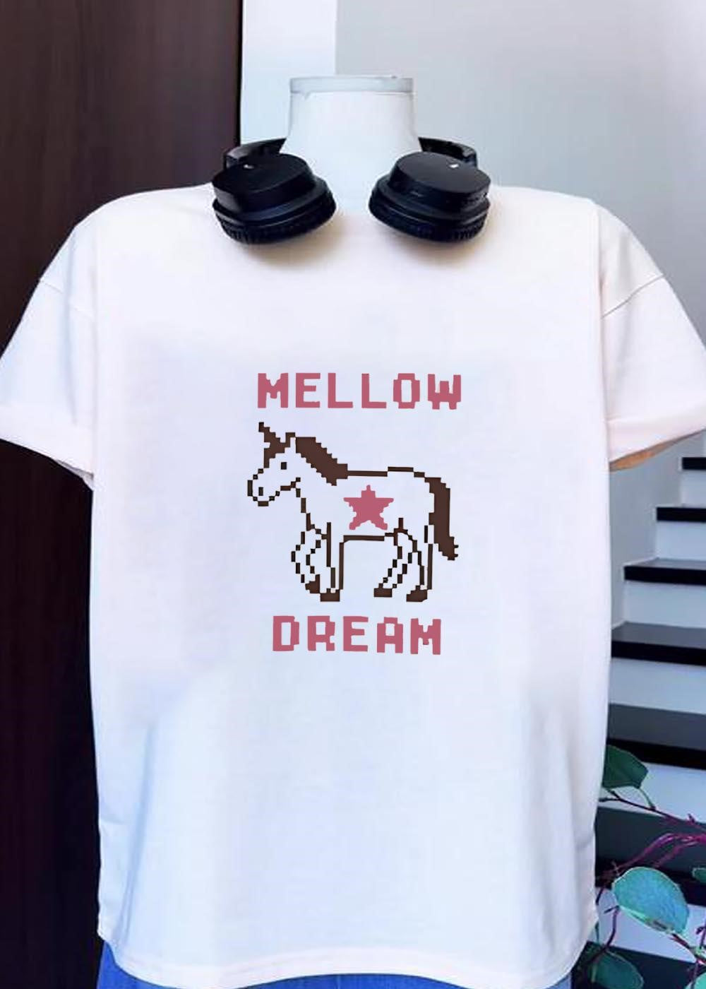 Mellow Dream Unicorn Pixel Art T-Shirt