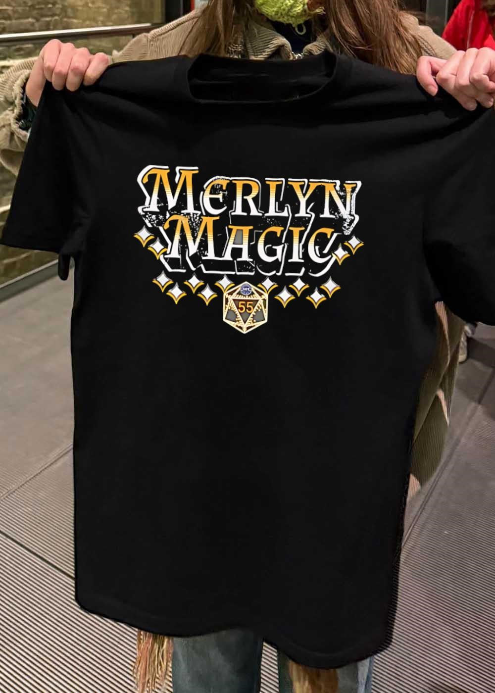 Merlyn Magic 55 d20 Roleplaying Game T-Shirt