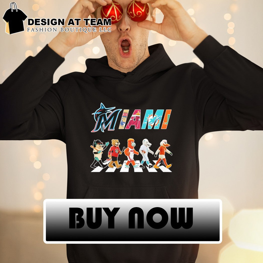 Miami Dolphins Florida Panthers Heat Marlins Hurricanes Mascot Abbey Road 2026 shirt