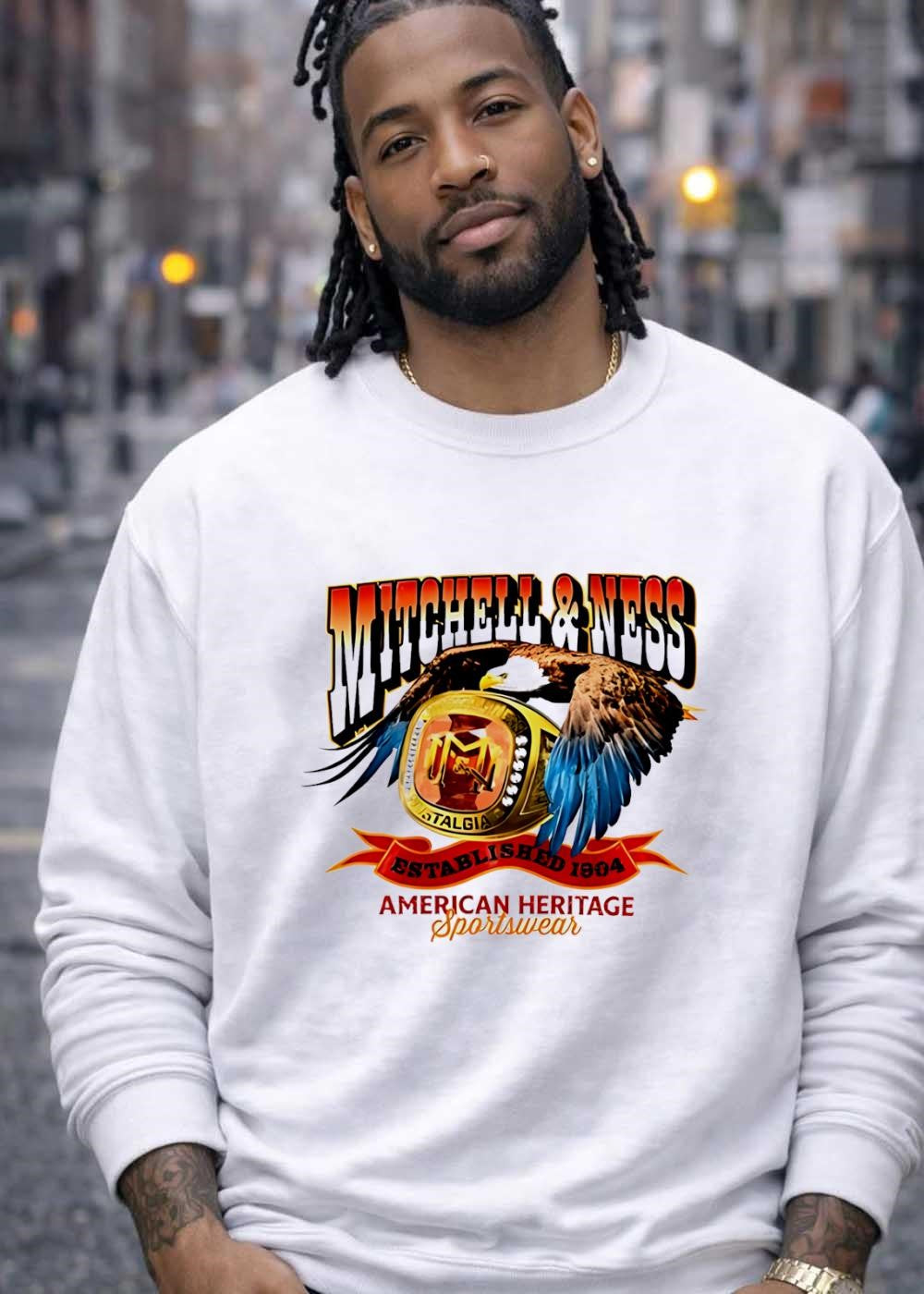 Mitchell & Ness American Heritage Sportswear Eagle Ring T-Shirt