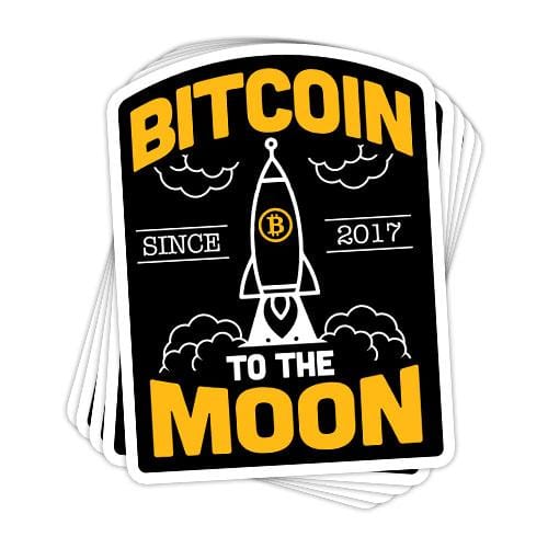 Bitcoin To The Moon Vinyl Sticker