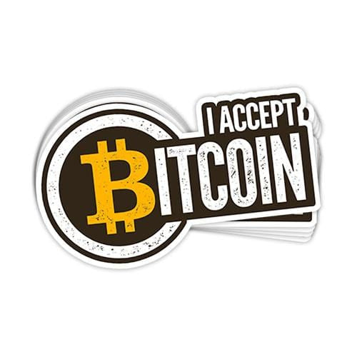 I Accept Bitcoin Vinyl Sticker