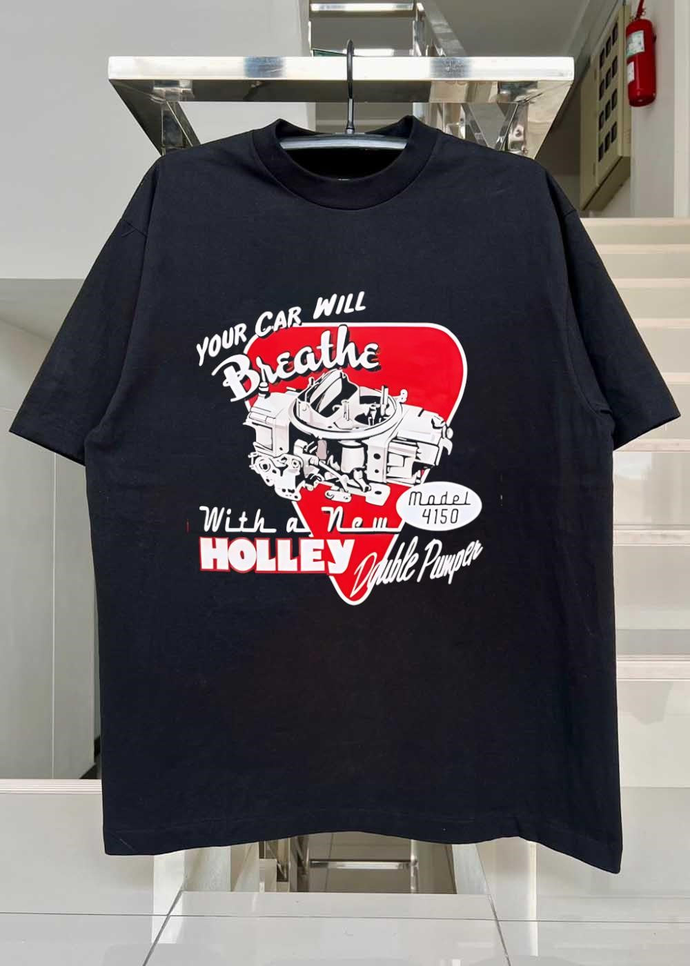Model 4150 Your Car Will Breathe with a New Holley Double Pumper T-Shirt