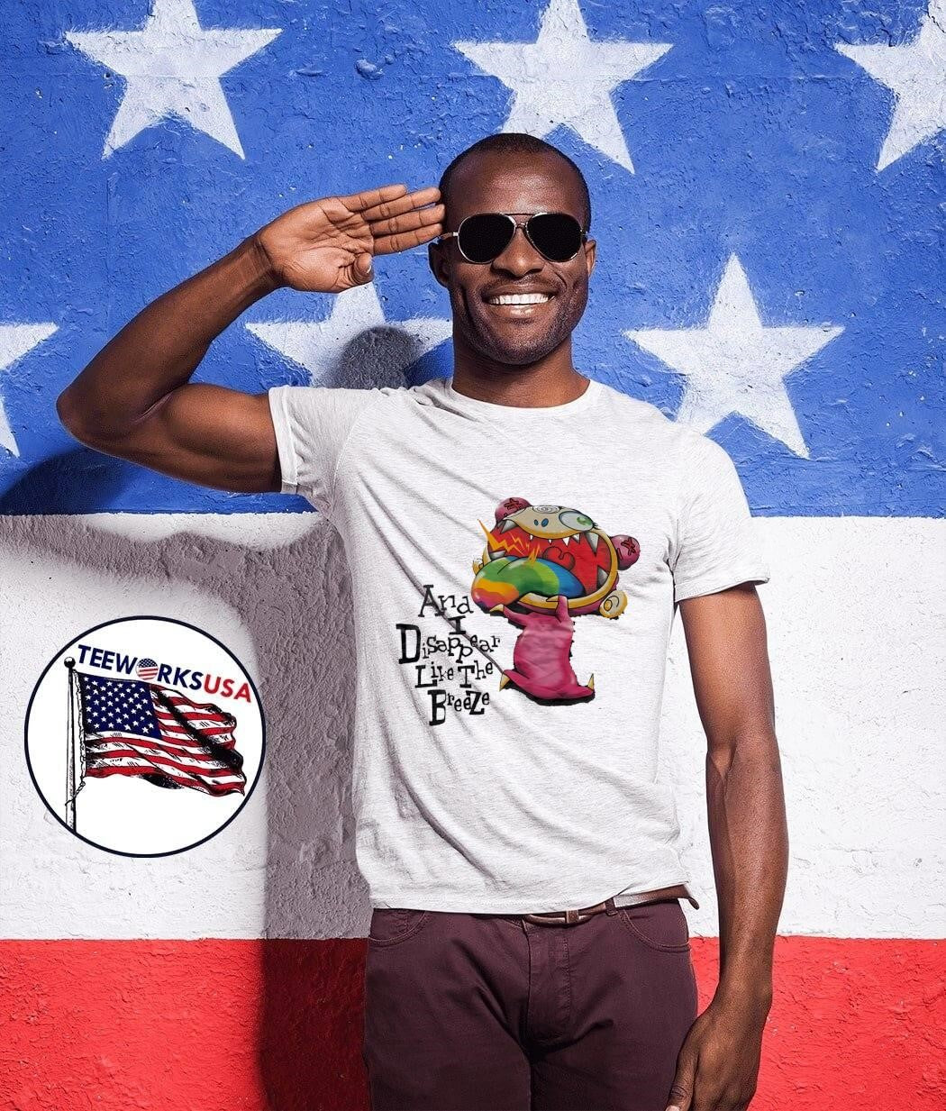 Monster Eating Rainbow Tongue And I Disappear like the Breeze T-Shirt