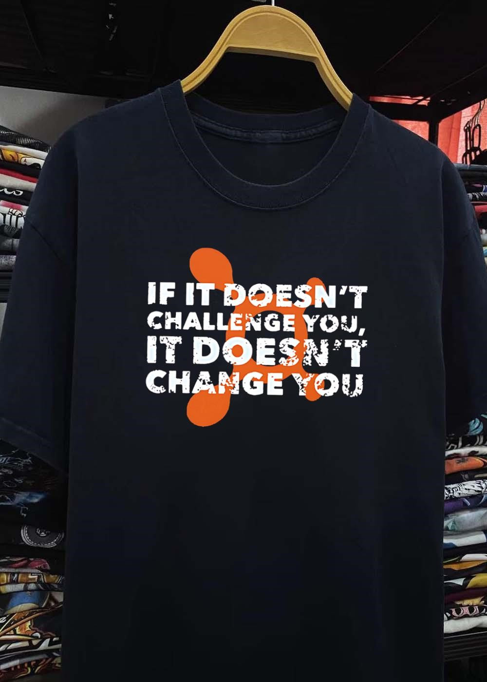 Motivational Quote Fitness Graphic If It Doesnt Challenge You Change You Shirt