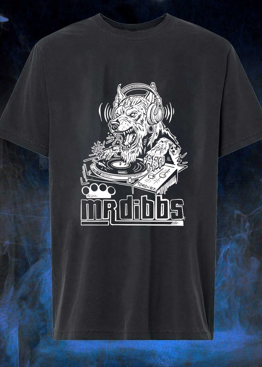 Mr. Dibbs DJing Werewolf Sound Wave 1200 Technics T-Shirt