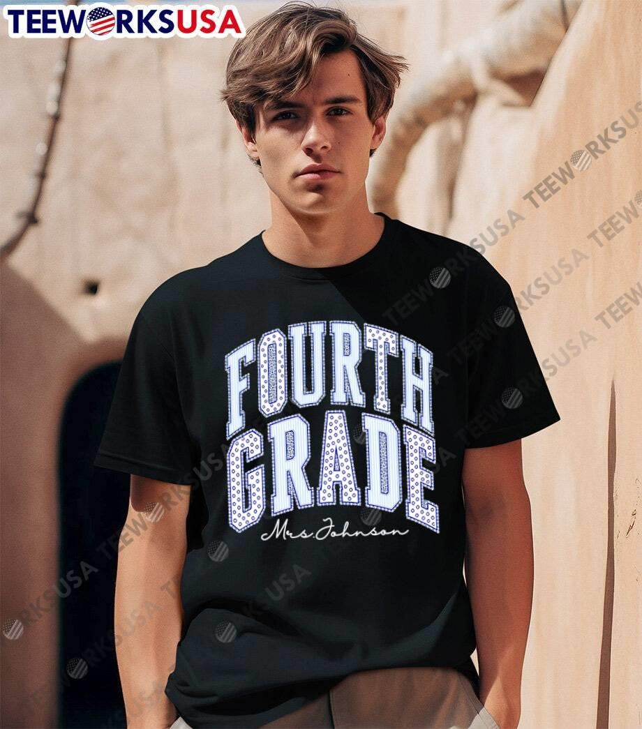 Mrs Johnson Fourth Grade Teacher Apparel shirt