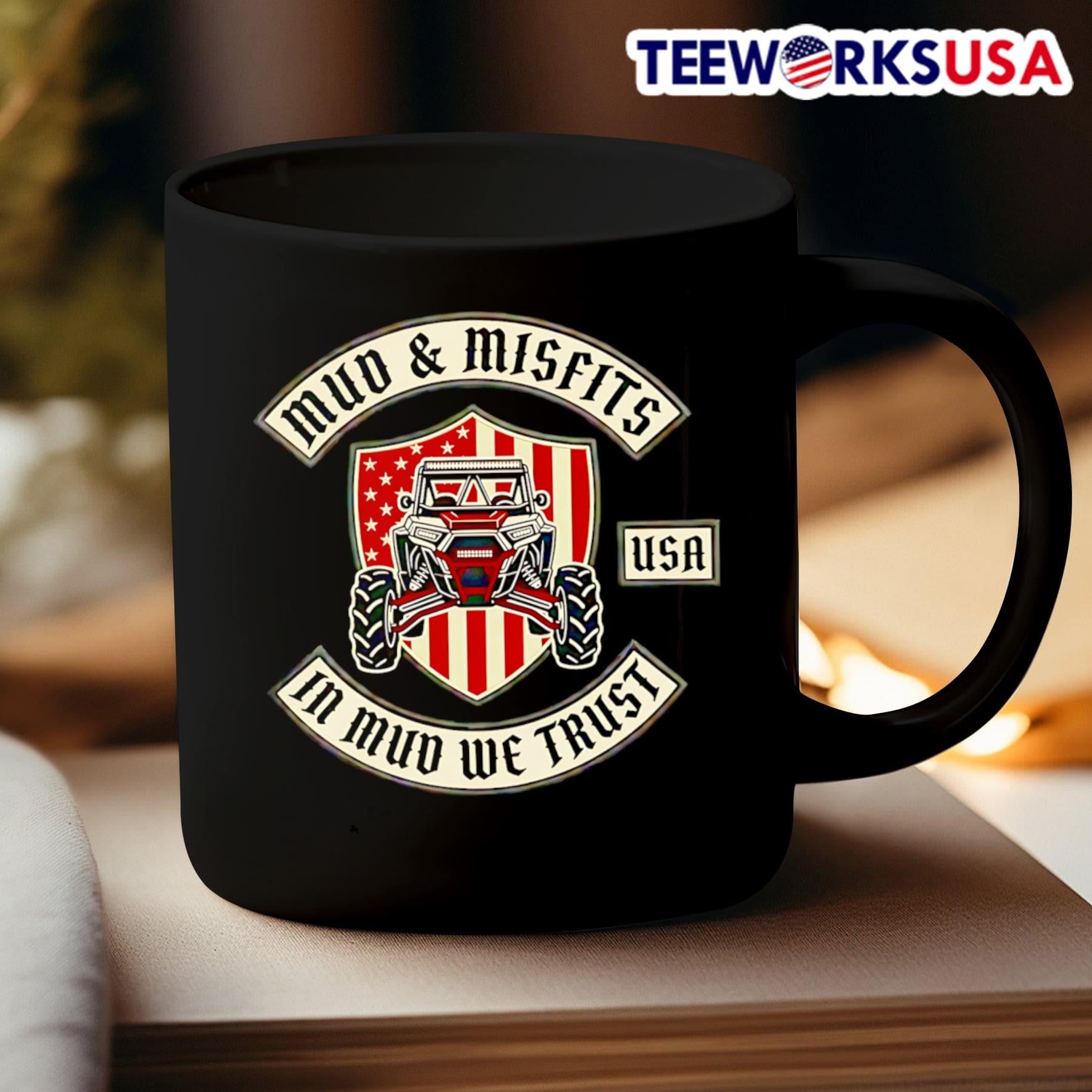 Mud & Misfits In Mud We Trust USA Off-Road Vehicle Shirt