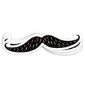 Mustache Vinyl Sticker