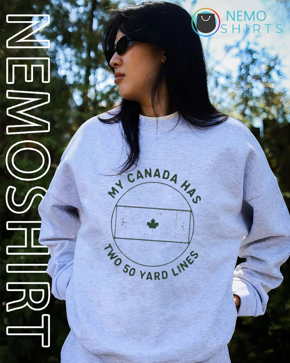 My Canada has two 50 yard lines shirt