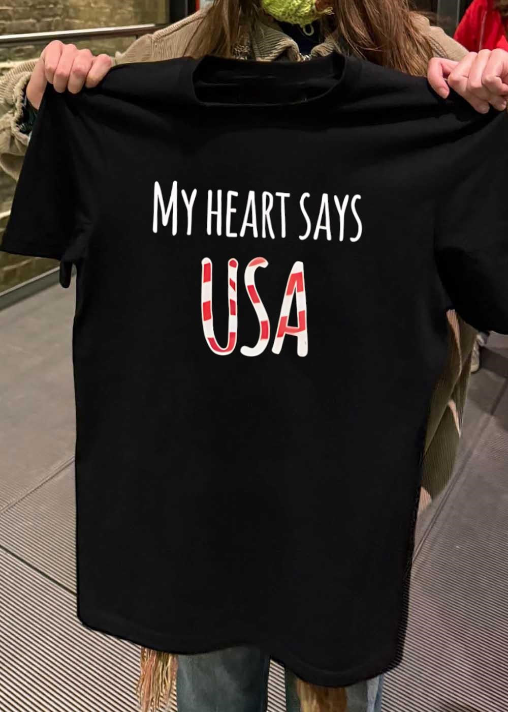 My Heart Says USA T-Shirt