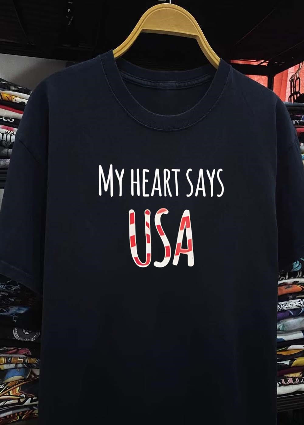 My Heart Says USA T-Shirt