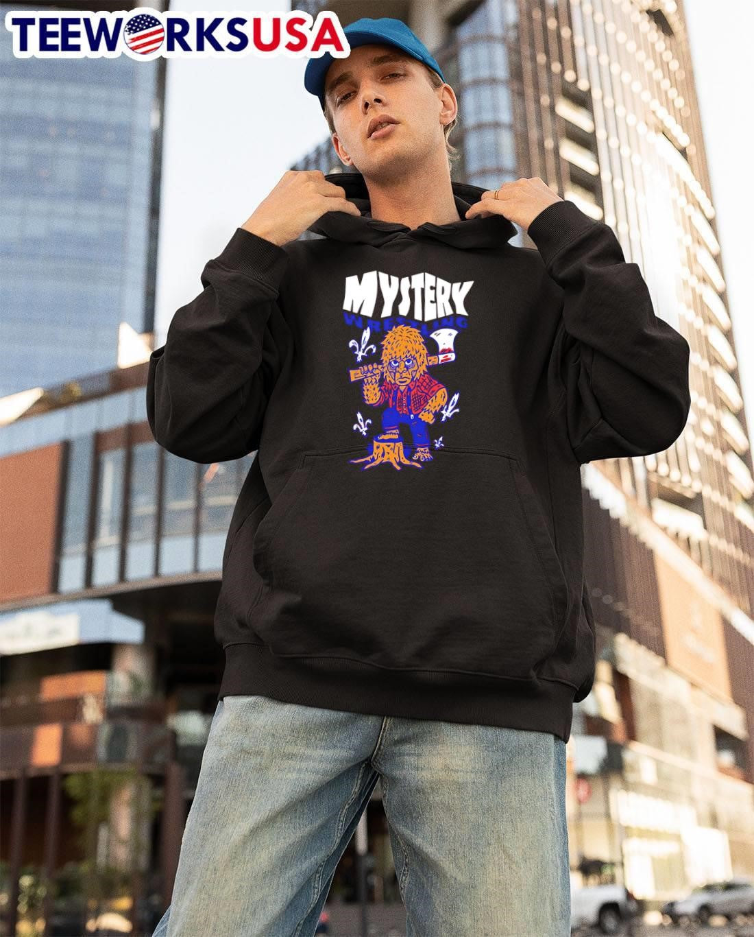 Mystery Wrestling Bigfoot Lumberjack Axe shirt