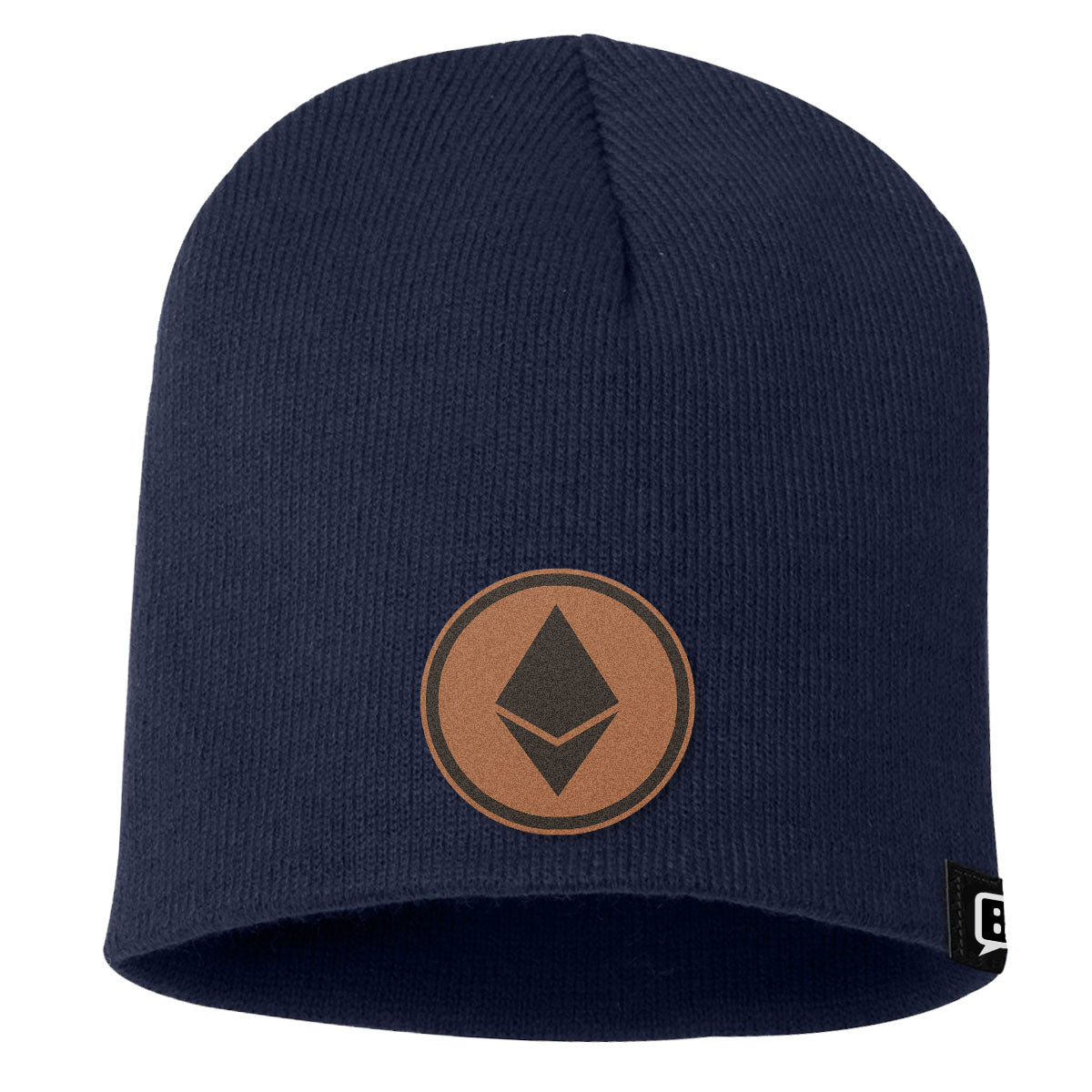 Ethereum Leather Patch Beanies