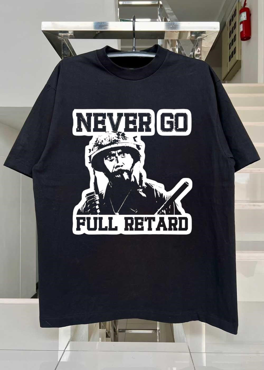Never Go Full Retard Robert Downey Jr. Tropic Thunder T-Shirt