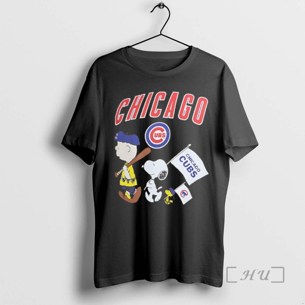New Chicago Cubs X Peanuts Flag 2 Sided T-Shirts, Hoodie, Sweatshirt