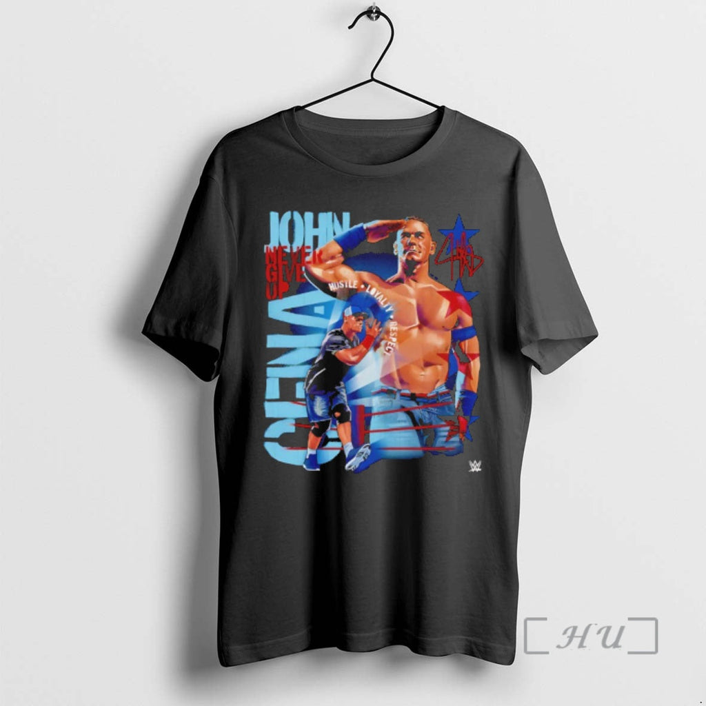 New John Cena Never Give Up Salute Signature T-Shirts, Hoodie, Sweatshirt
