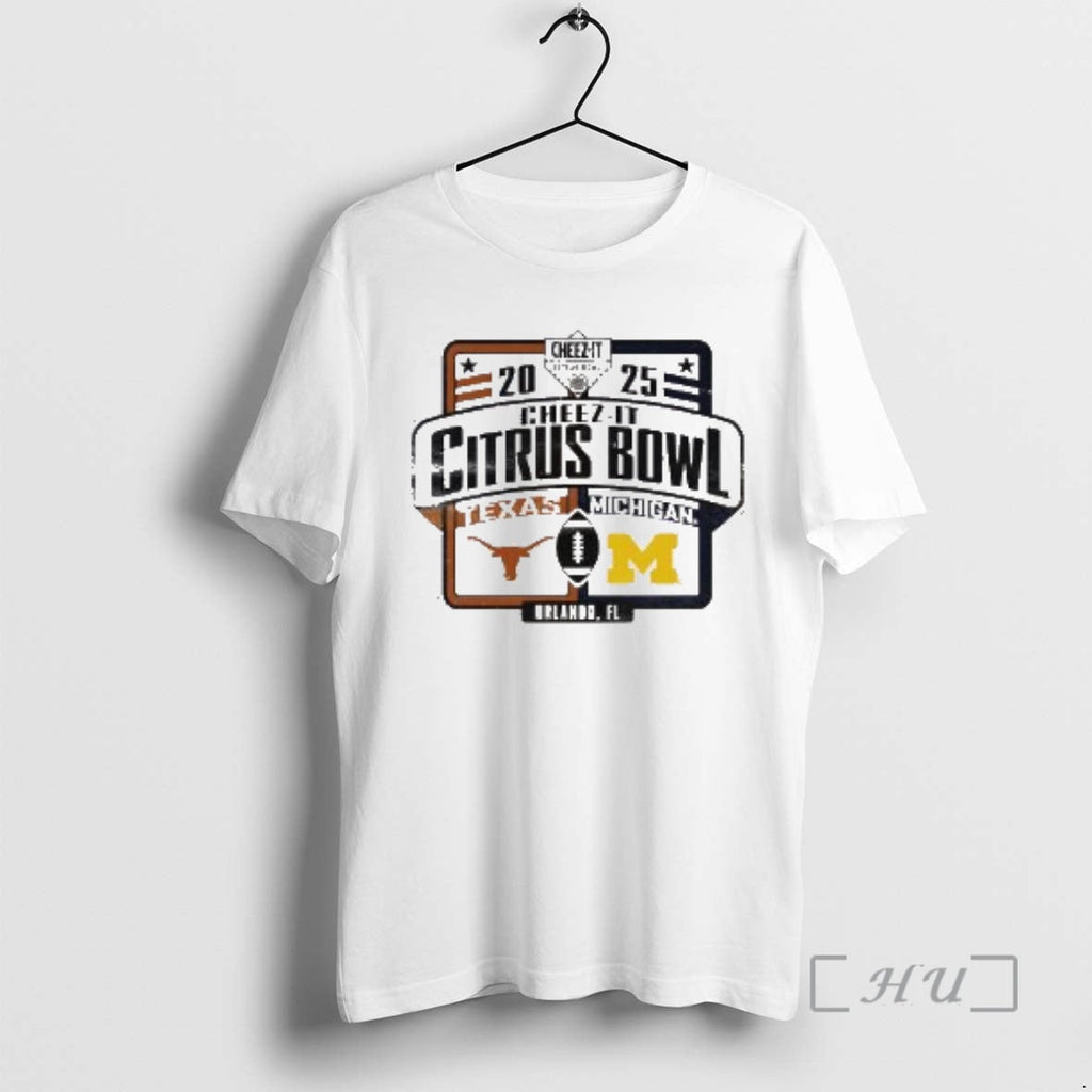 New Michigan Wolverines Vs Texas Longhorns 2025 Cheez Citrus Bowl Matchup T-Shirts, Hoodie, Sweatshirt