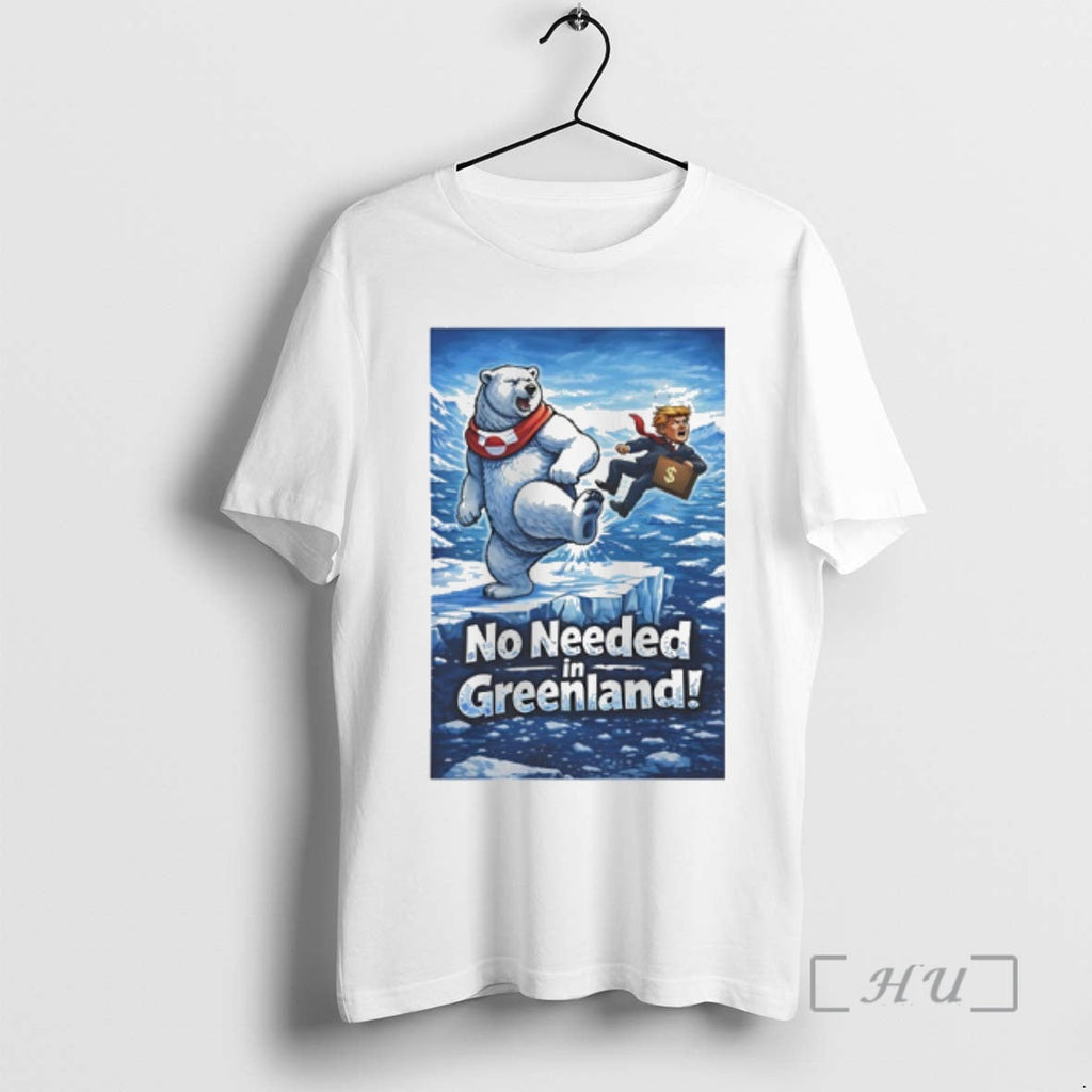 New Polar Bear Kicking Trump No Needed Greenland T-Shirts, Hoodie, Sweatshirt