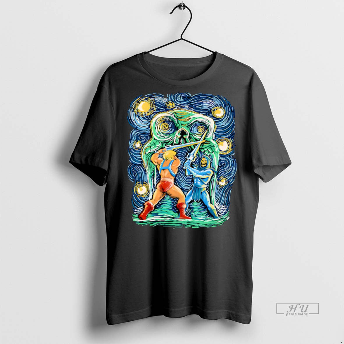New Starry Masters Hee Man Vs Skeletor Graphic Tee Shirt Sweater